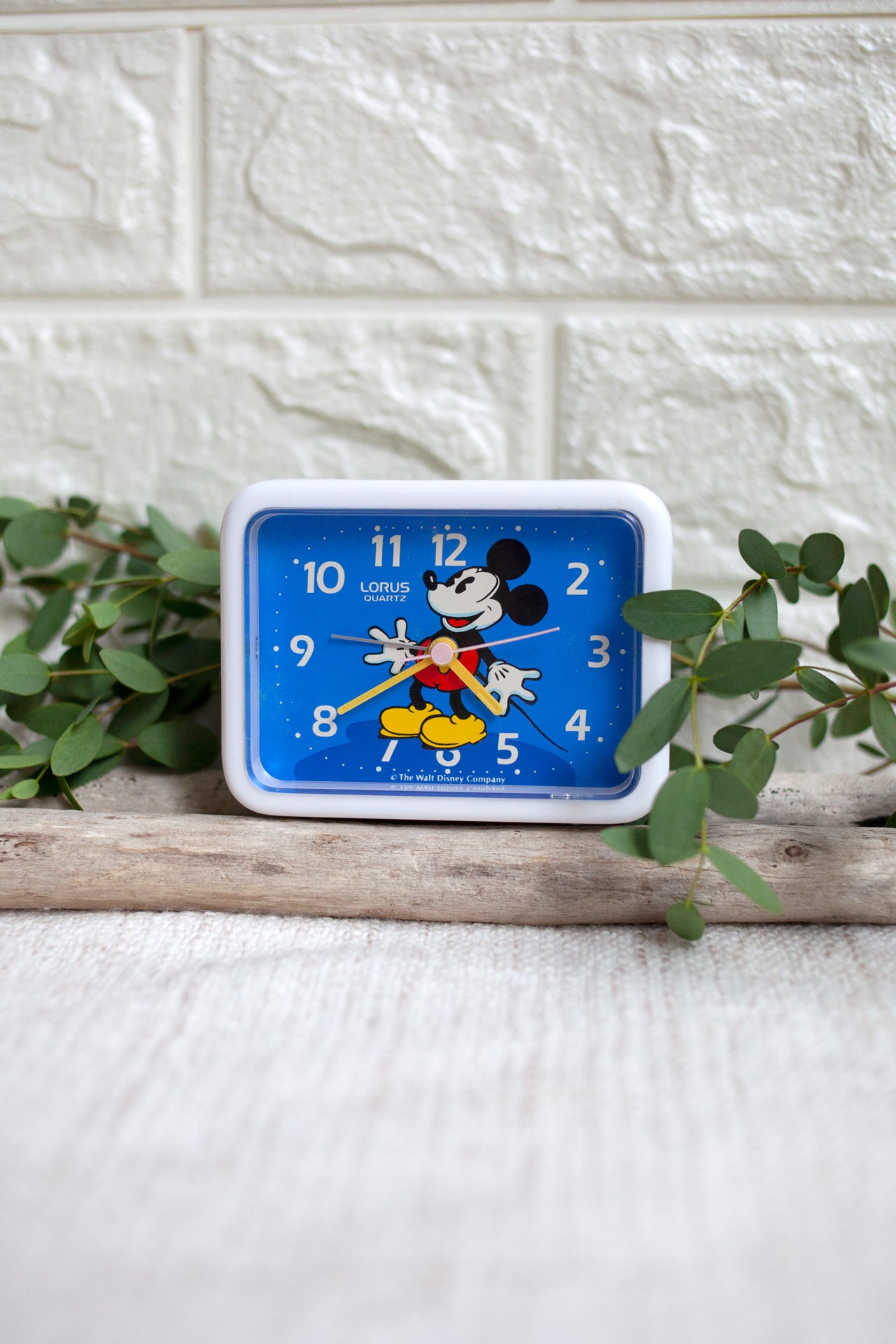 True Vintage: White Mickey Clock