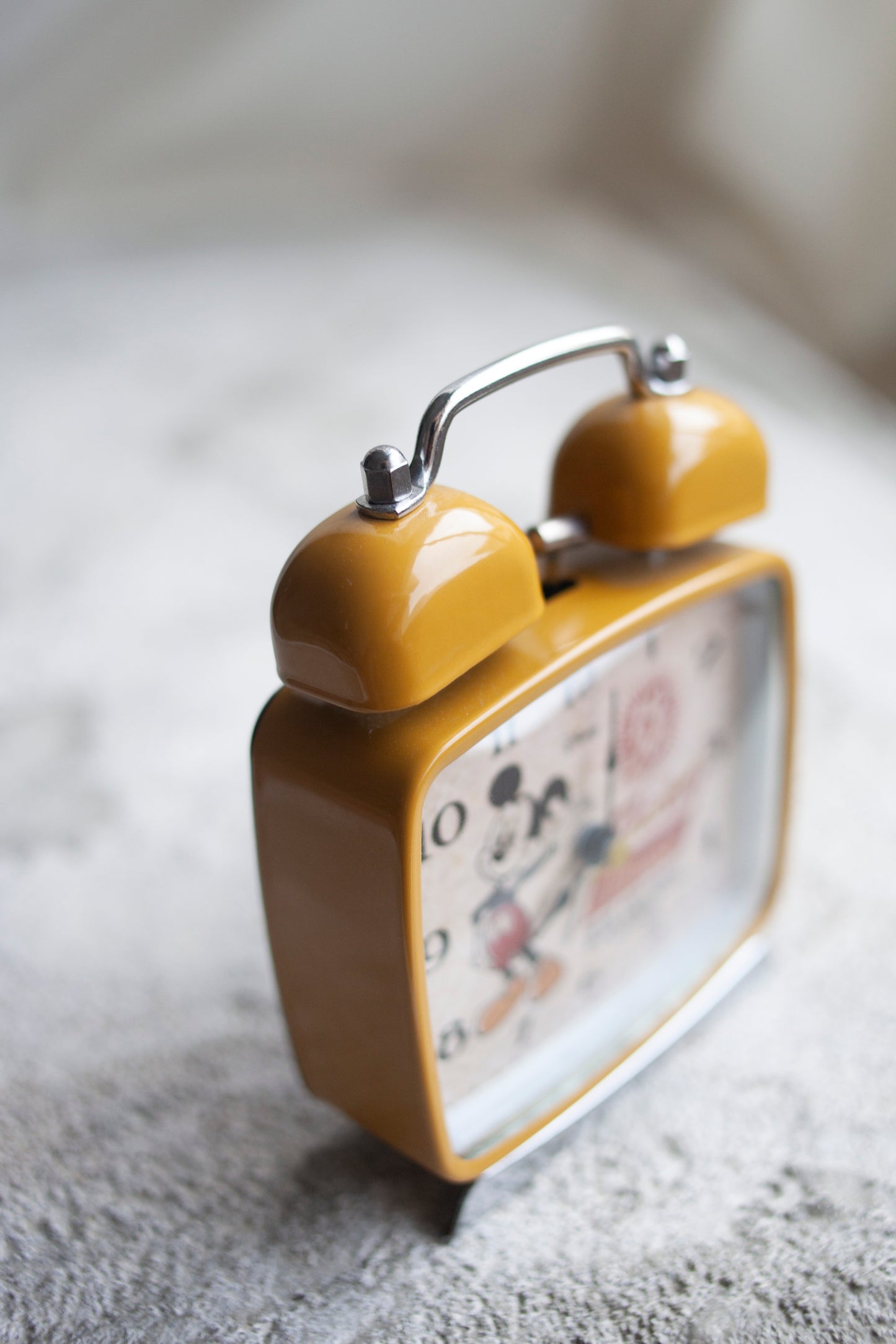 Discontinued: Mustard Yellow Mickey Clock