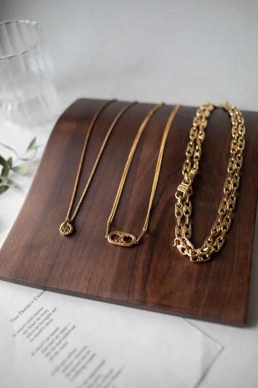 Vintage Jewelry: Celine Chainlink Triomphe Sautoir Necklace J-C05