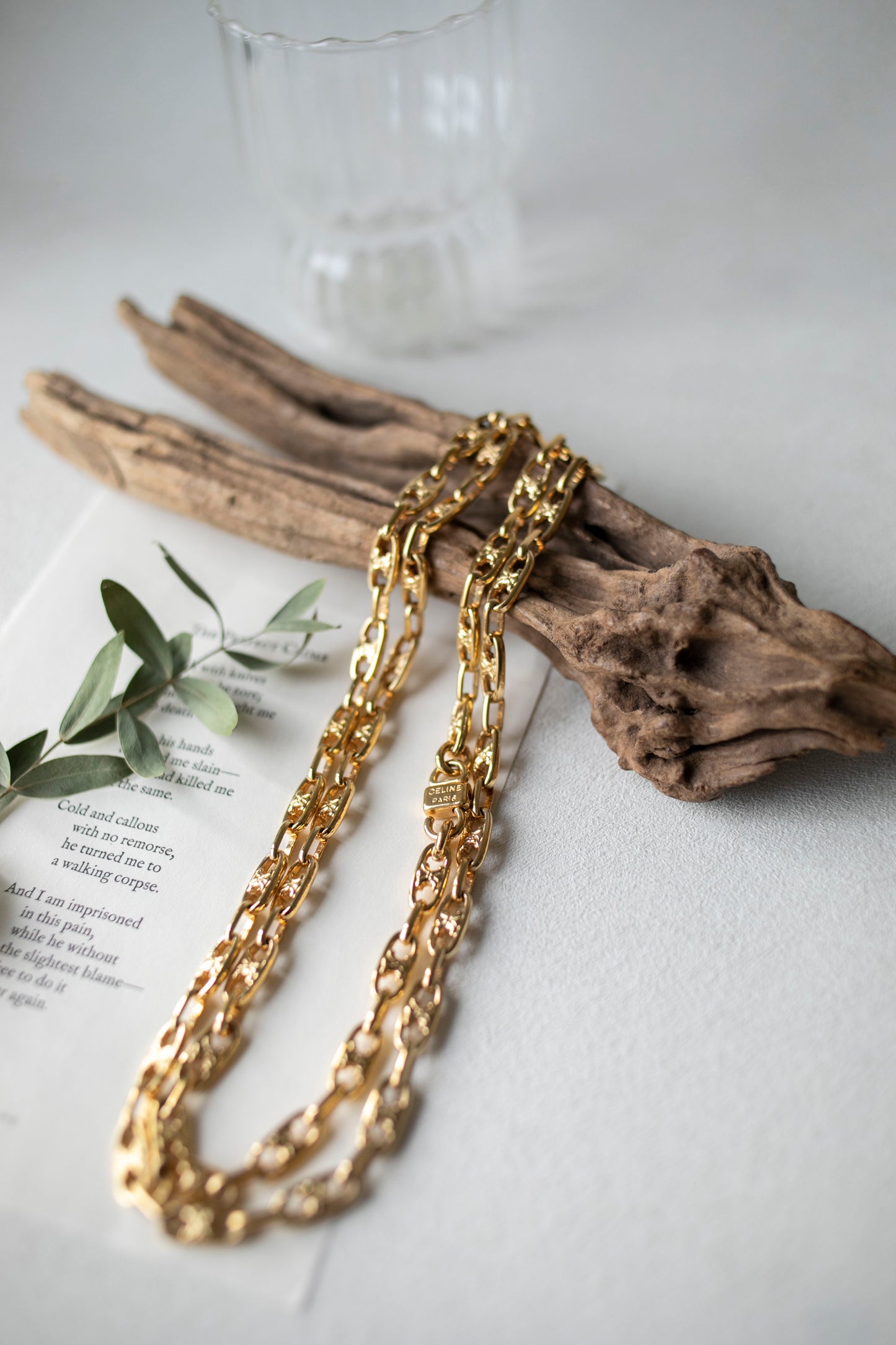 Vintage Jewelry: Celine Chainlink Triomphe Sautoir Necklace J-C05