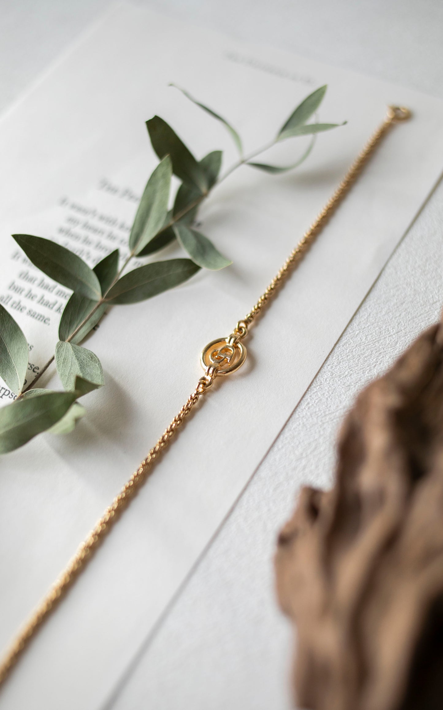 Vintage Jewelry: Christian Dior Circular Logo Bracelet J-CD05