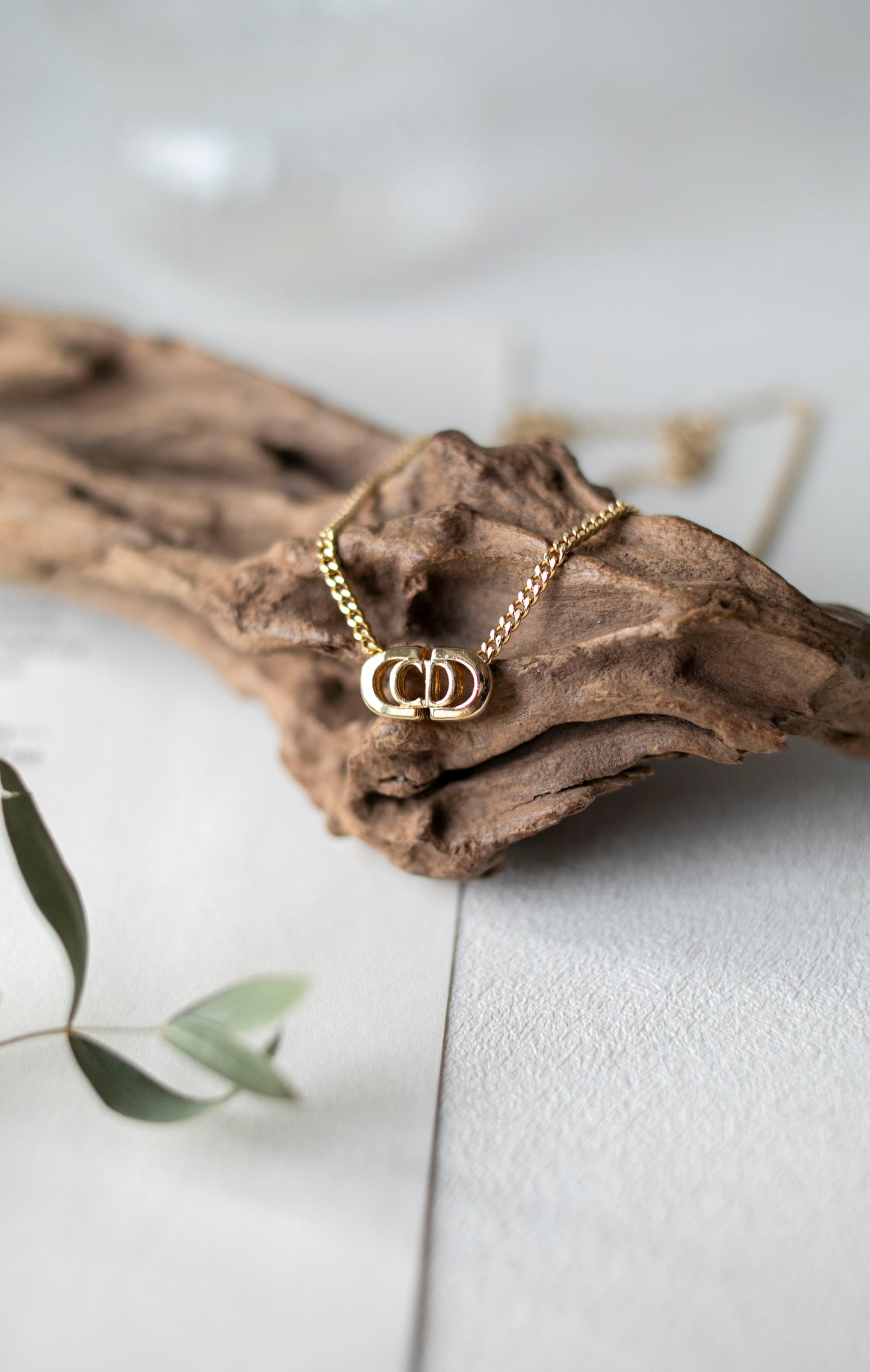 Vintage Jewelry: Christian Dior CD 30 Montaigne Logo Chain Necklace J-CD10