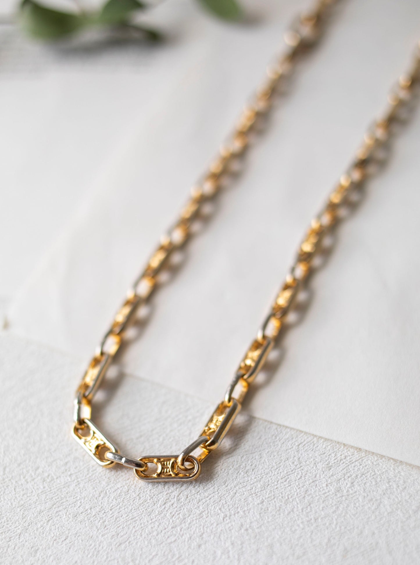 Vintage Jewelry: Celine Macadam Chain Necklace J-C03