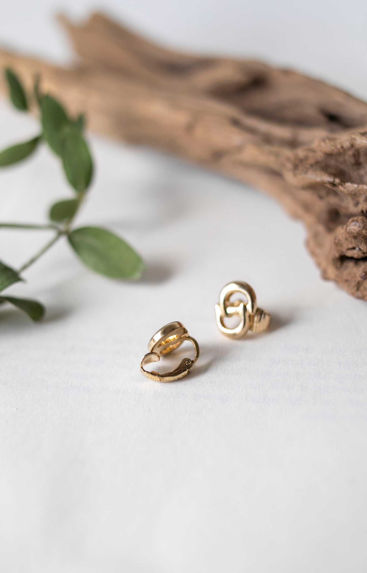 Vintage Jewelry: Christian Dior Clair D Lune CD Logo Clip-On Earrings J-CD09