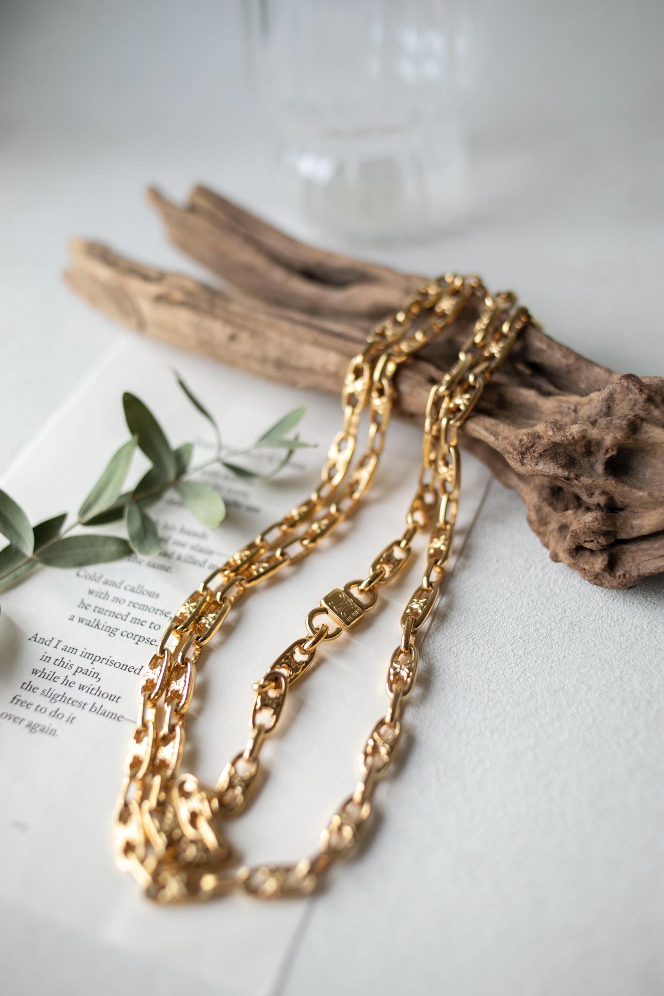 Vintage Jewelry: Celine Chainlink Triomphe Sautoir Necklace J-C05